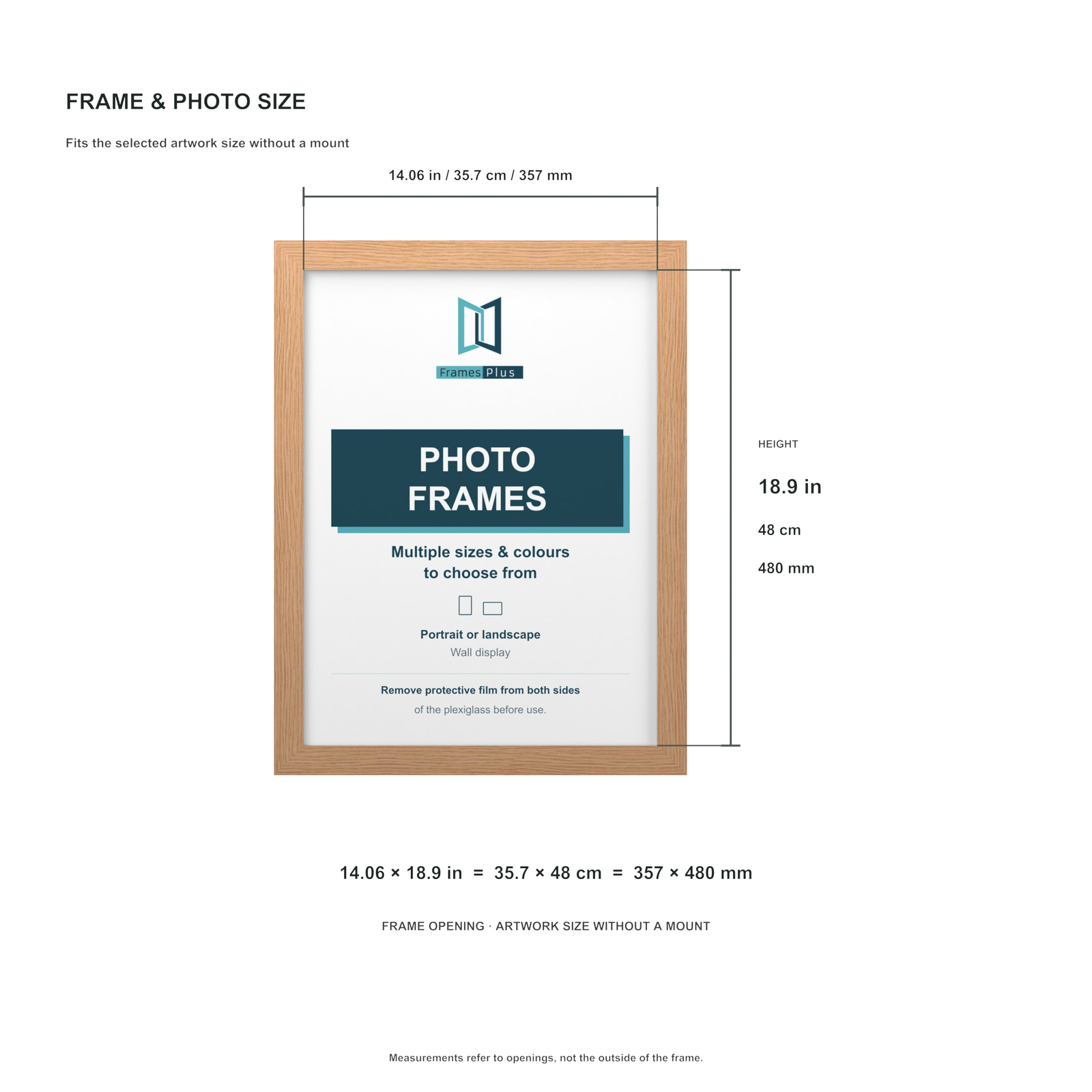 Illustration: measure your unframed picture edge to edge